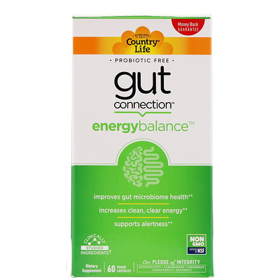 Country Life Gut Connection, Energy Balance, 60 Vegan Capsules