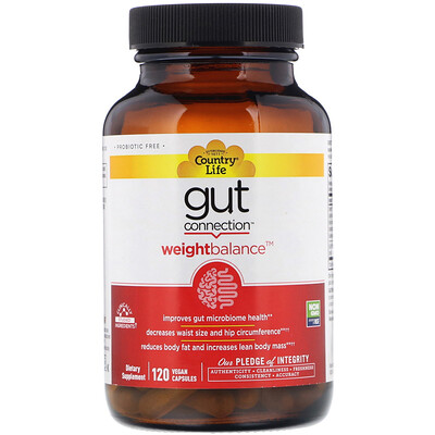 Country Life Gut Connection, Weight Balance, 60 Vegan Capsules