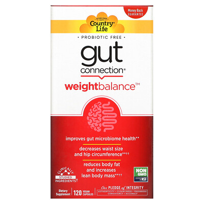 

Country Life, Gut Connection, Weight Balance, 120 Vegan Capsules