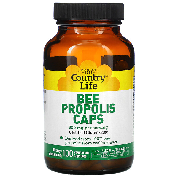 Country Life Bee Propolis Caps 500 Mg 100 Vegetarian Capsules Iherb 0617