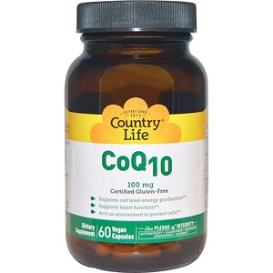 Кантри Лайф, CoQ10, 100 mg, 60 Vegan Capsules отзывы