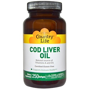 Отзывы о Кантри Лайф, Cod Liver Oil, 250 Softgels