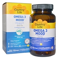 Omega 3 Mood, с натуральным вкусом лимона, 90 желатиновых капсул - изображение