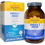 Отзывы о Country Life, Omega 3 Mood, 180 желатиновых капсул