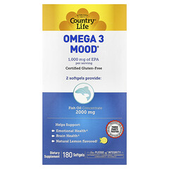 Omega 3 Mood®, натуральний лимонний смак, 180 капсул