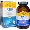 Country Life, Omega 3 Mood, 180 желатиновых капсул
