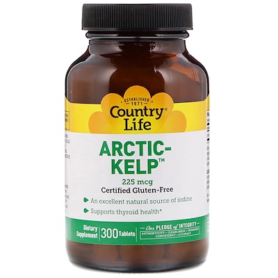 Country Life Arctic-Kelp, 225 мкг, 300 таблеток