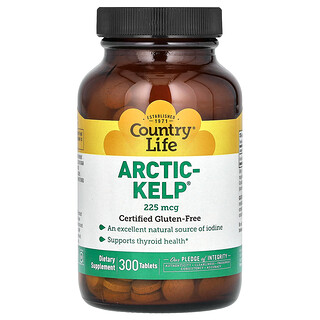 Country Life, Arctic-Kelp, 225 mcg, 300 tabletta
