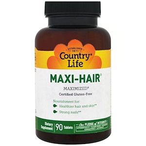 Country Life, Maxi Hair, 90 таблеток