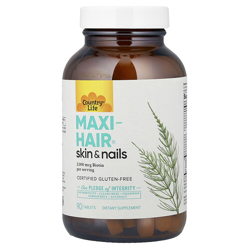 Country Life, Maxi-Hair®, Skin & Nails, für Haut und Nägel, 90 Tabletten