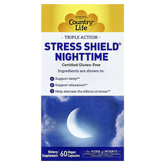 Stress Shield® Nighttime, потрійна дія, 60 веганських капсул
