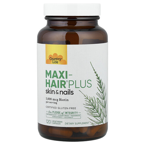 Country Life, Maxi-Hair® Plus Skin & Nails, für Haut und Nägel, 120 pflanzliche Kapseln