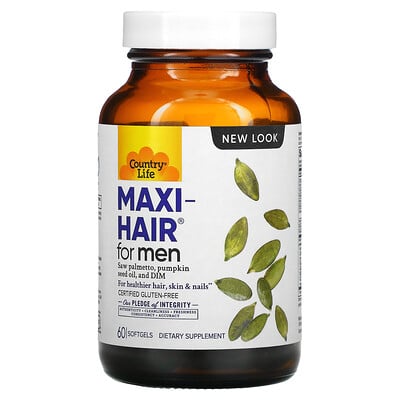 

Country Life Maxi-Hair для мужчин 60 мягких желатиновых капсул