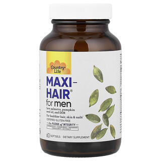 Country Life, Maxi-Hair® for Men, 60 Softgels
