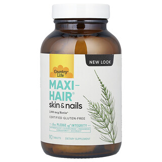 Country Life, Maxi-Hair®, Piel y uñas, 90 comprimidos
