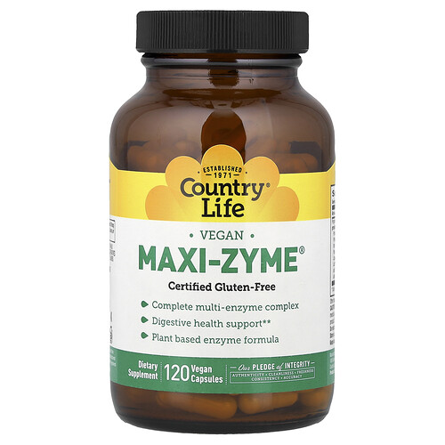 Country Life, Maxi-Zyme, 120 vegane Kapseln