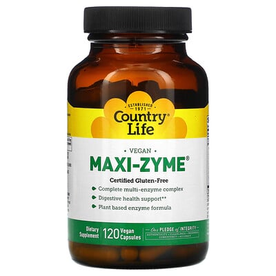 

Country Life Maxi-Zyme, 120 Vegan Capsules