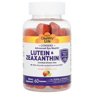 Country Life, Gomitas de luteína y zeaxantina, Mango natural, 60 gomitas