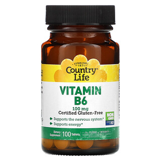 Country Life, Vitamin B6, 100 mg, 100 Tabletten