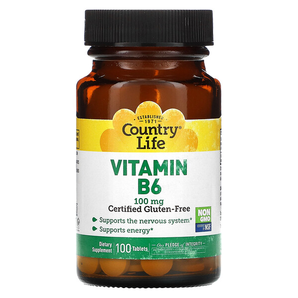 Витамин В6, 100 мг, 100 таблеток