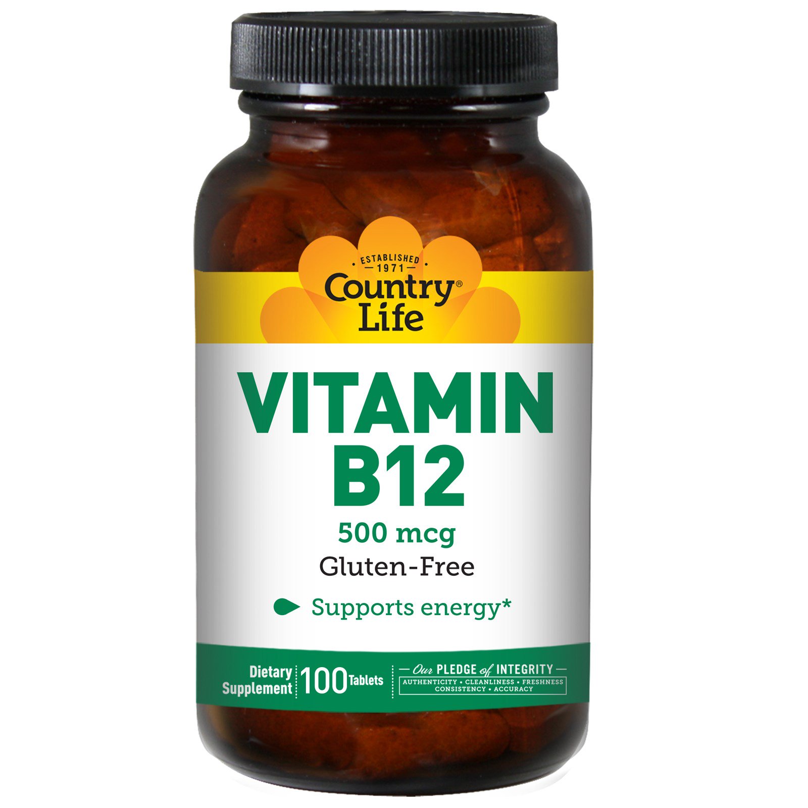 Country Life Vitamin B12 500 Mcg 100 Tablets IHerb