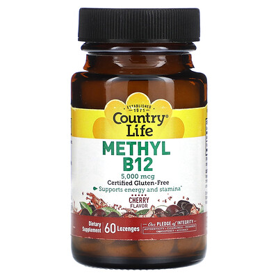 

Country Life Methyl B12 Cherry 5 000 mcg 60 Lozenges