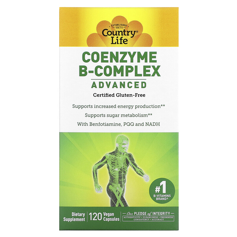Country Life, Coenzyme B-Complex, Advanced, 120 Vegan Capsules