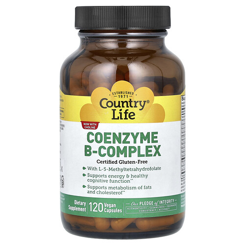 Country Life Coenzyme B-Complex, 120 Vegan Capsules