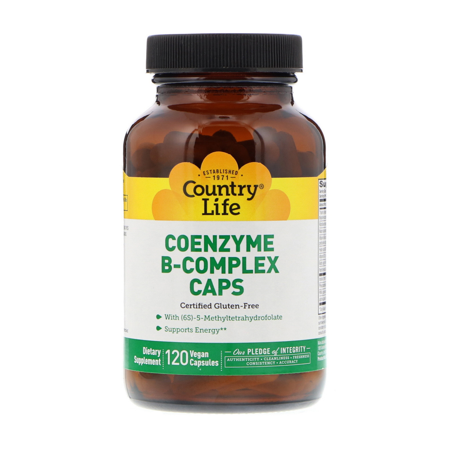 Country Life Coenzyme B-Complex Caps 1 Vegan Capsules Gluten-Free, GMP Quality 2