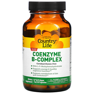 Country Life, Gélules de coenzyme B-Complex, 120 gélules véganes