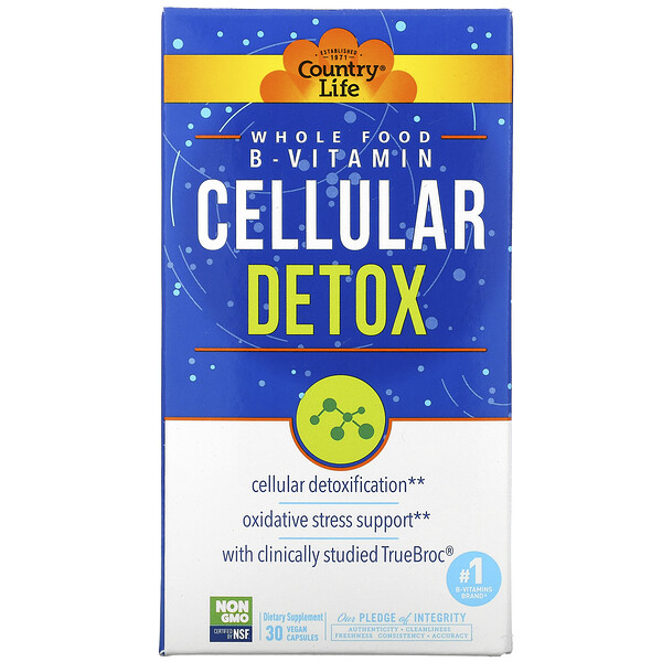 Whole Food B-Vitamin, Cellular Detox, 30 веганских капсул