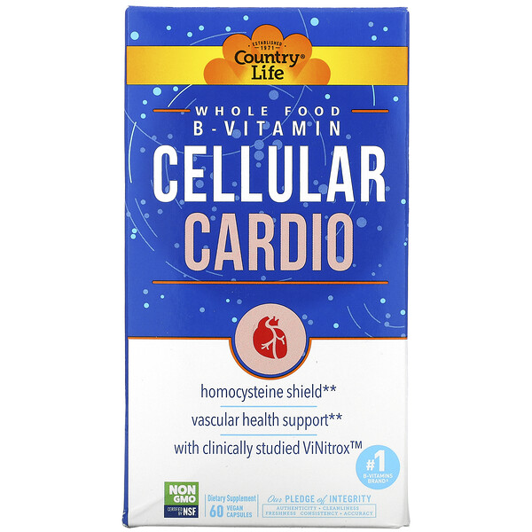 Whole Food B-Vitamin, Cellular Cardio, 60 Vegan Capsules