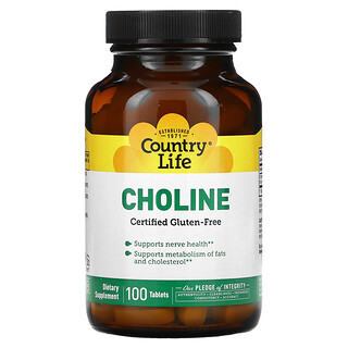 Country Life, Choline, 100 Tablets