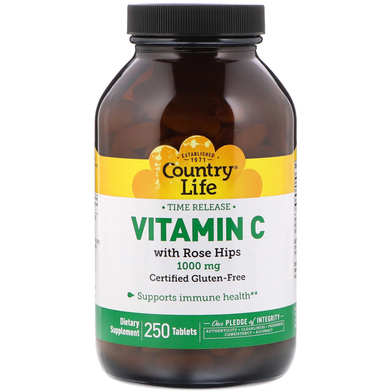 Country Life Vitamin C With Rose Hips 1000 Mg 250