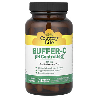 كونتري لايف‏, Buffer-C ، التحكم في درجة الحموضة ، 120 كبسولة نباتية