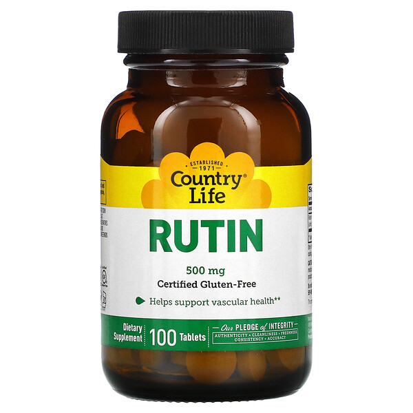 Country Life‏, Rutin, 500 mg, 100 Tablets