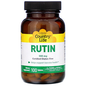 Отзывы о Кантри Лайф, Rutin, 500 mg, 100 Tablets