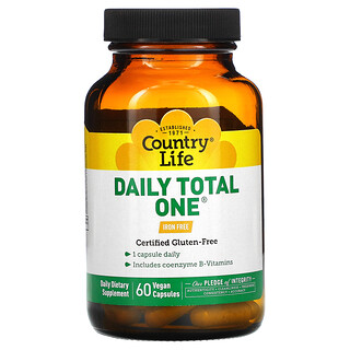 Country Life, Daily Total One, Iron-Free, 60 Vegan Capsules