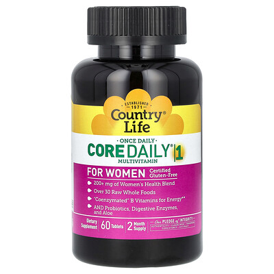 Country Life Core Daily1 Multivitamin for Women 60 Tablets