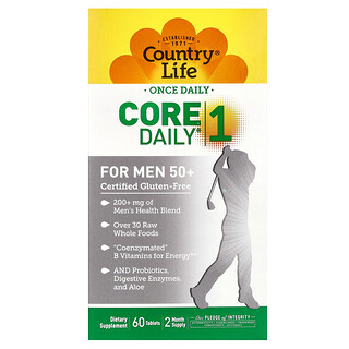 Country Life‏, Core Daily-1 فيتامينات متعددة للرجال 50+، 60 قرص