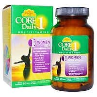 Core Daily -1, Мультивитамины для женщин за 50, 60 таблеток - изображение