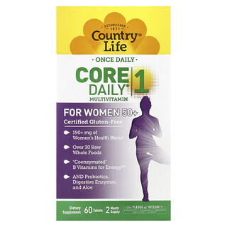 Country Life, Πολυβιταμίνη Core Daily® 1 για γυναίκες 50+, 60 δισκία