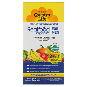 Кантри Лайф, Realfood Organics, Men's Daily Nutrition, 120 Easy-to-Swallow Tablets отзывы