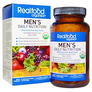 Country Life, Realfood Organics, ежедневное питание для мужчин, 120 таблеток