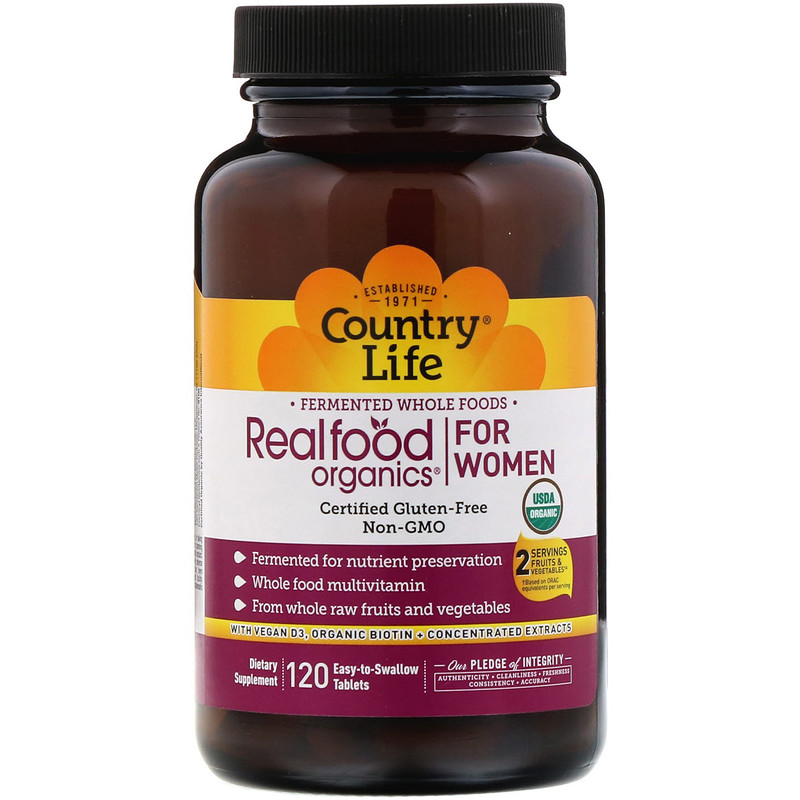 Country Life, Realfood Organics for Women, 120 EasytoSwallow Tablets