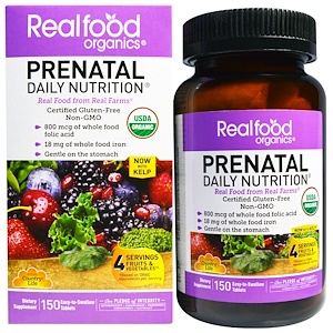 Country Life, Realfood Organics, Prenatal Daily Nutrition, 150 Tablets