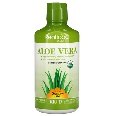 

Country Life Realfood Organics, жидкое алоэ вера, 944 мл (32 жидк. унции)