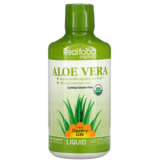 Country Life, Realfood Organics, Aloe-Vera-Flüssigkeit, 32 fl oz (944 ml)