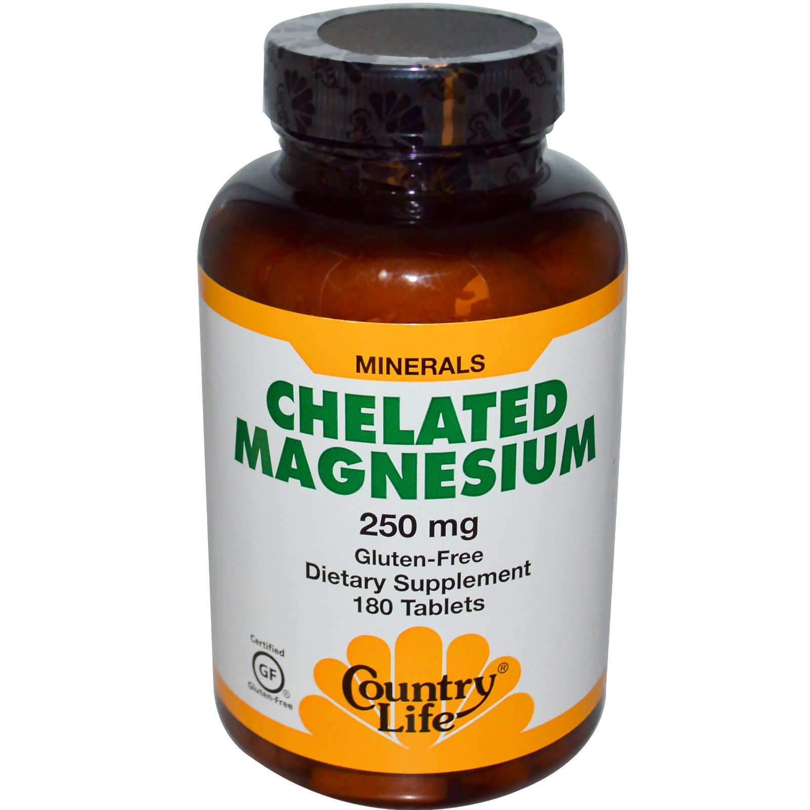 Country Life Chelated Magnesium 250 Mg 180 Tablets IHerb   3 