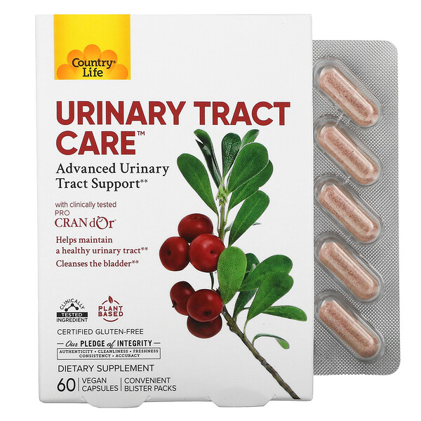 Country Life‏, Urinary Tract Care, Advanced Support, 60 Vegan Capsules